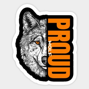 Majestic Proud Wolf - Unique Wildlife Inspired Print Sticker